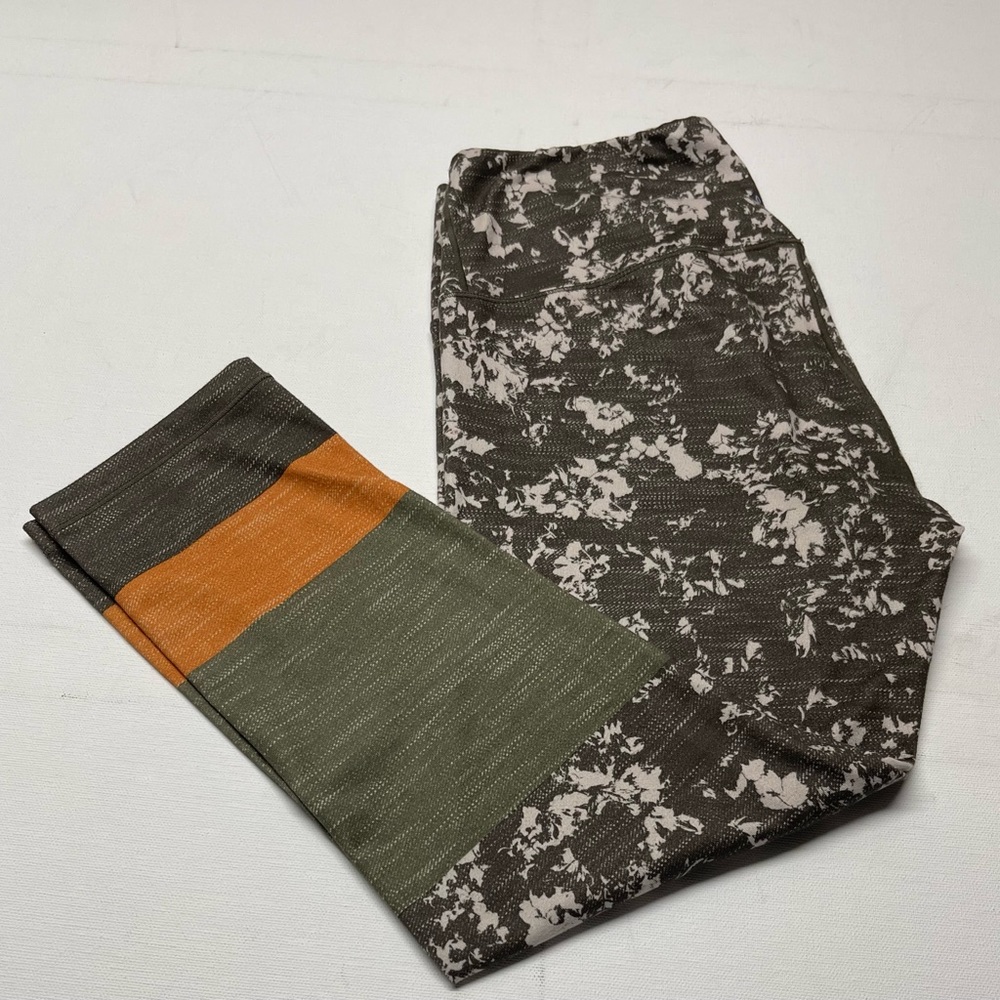 Prana‎ leggings women’s size small orange/green pre-owned condition